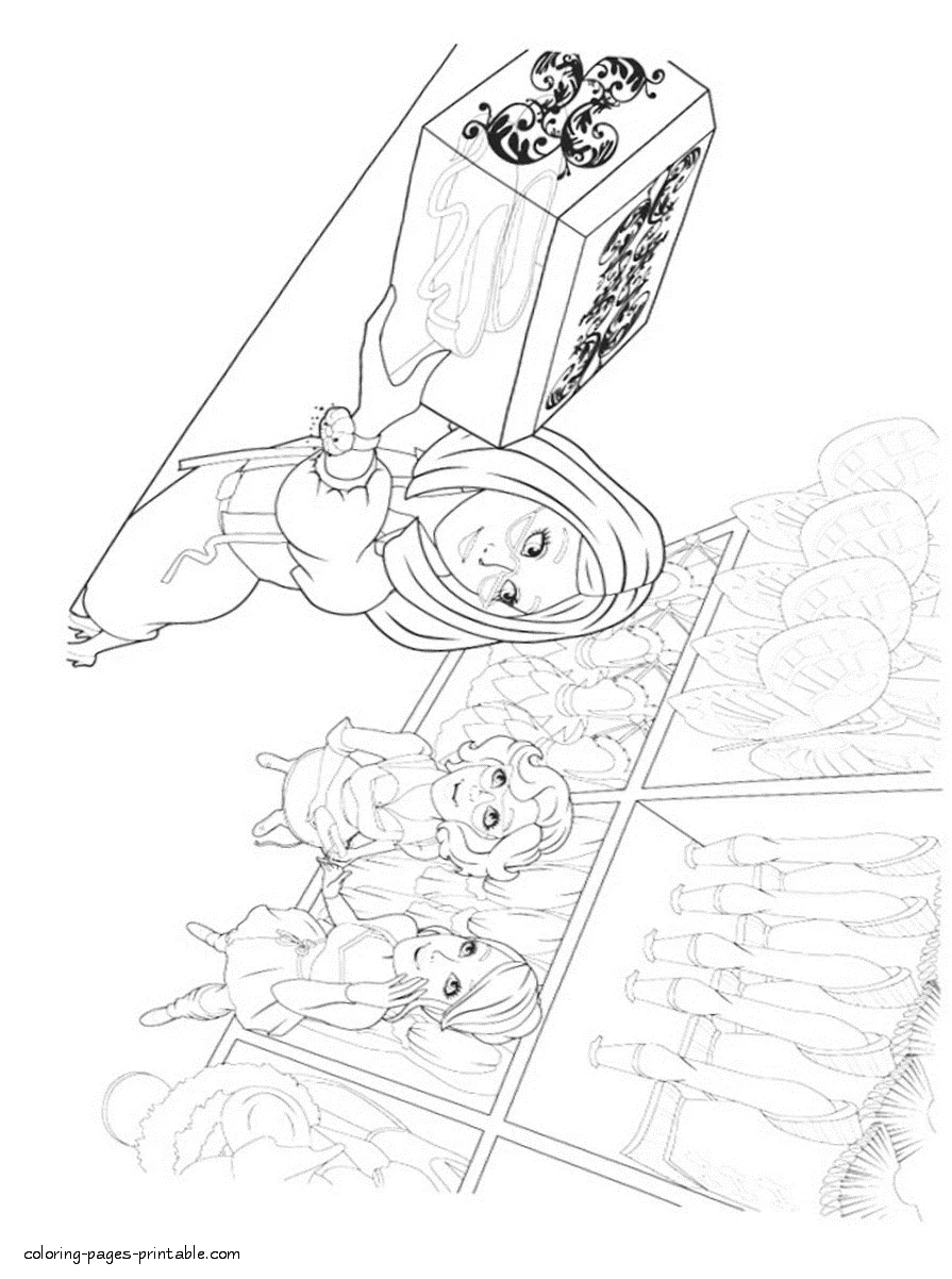 Coloring pages Barbie in The Pink Shoes 13 Coloring pages Barbie in The Pink Shoes