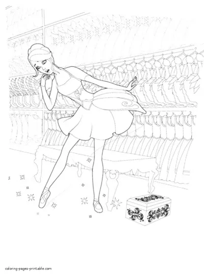 Coloring pages for girls. Barbie in The Pink Shoes