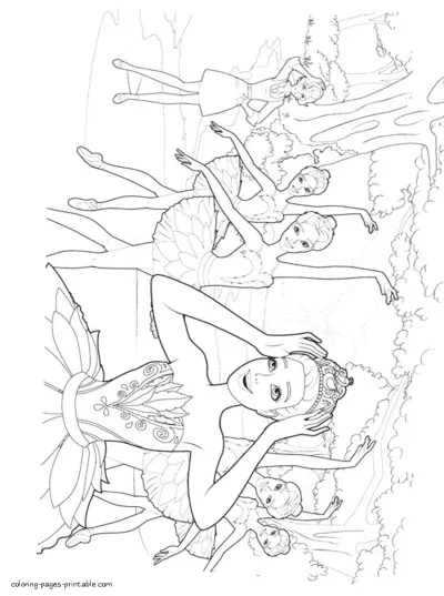 Printable Barbie Pink Shoes coloring pages