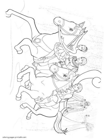 Awesome Barbie in The Pink Shoes coloring pages