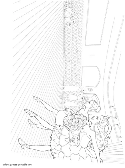 Ballet coloring pages. Barbie
