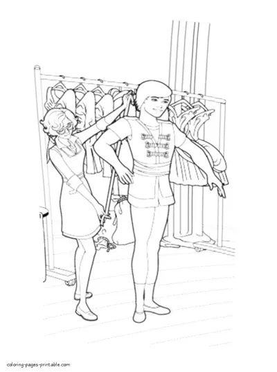 Barbie in The Pink Shoes coloring pages that you can print