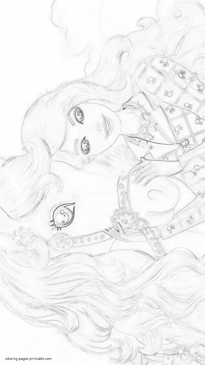 Barbie and her horse coloring page