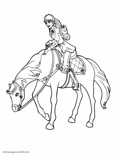 Barbie and Her Sisters in A Pony Tale coloring pages that you can print for free