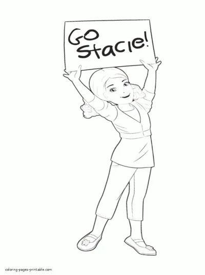 Printable coloring pages of Barbie and Her Sisters in A Pony Tale