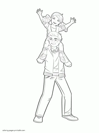 Barbie A Pony Tale coloring printable pages