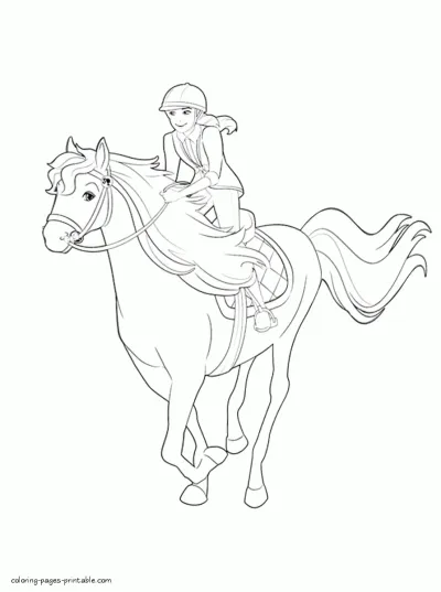 Animation series coloring pages. Barbie & her sisters in A Pony Tale