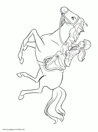Barbie and Her Sisters in A Pony Tale coloring pages for girls