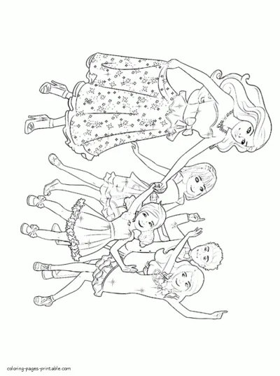 Barbie in A Pony Tale colouring page