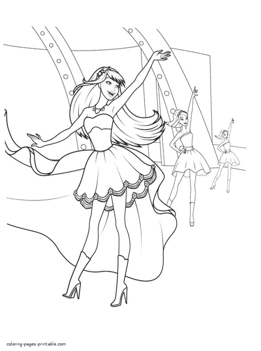 Barbie: The Princess & The Popstar colouring pages to print Barbie: The Princess & The Popstar colouring pages to print for free