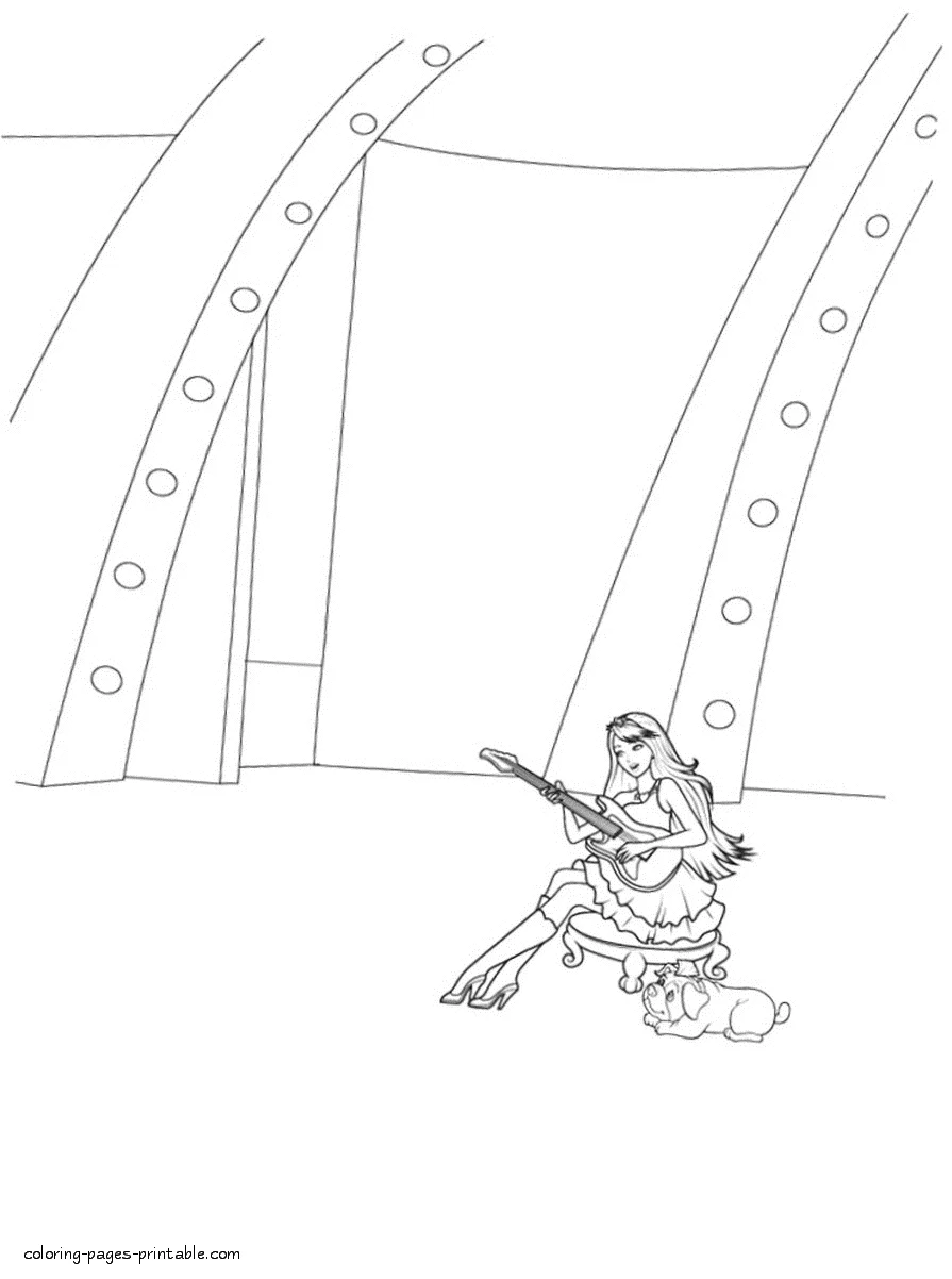 The Princess and The Popstar coloring pages The Princess and The Popstar coloring pages for girls