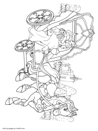 Free coloring pages for girls. Barbie Princess Popstar