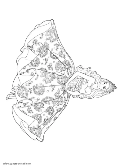 Free Barbie popstar coloring pages for girls