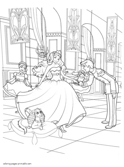 Barbie coloring pages for girls. Princess and Popstar