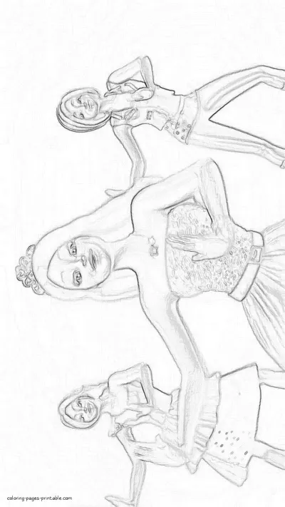 Printable Barbie in Rock 'n Royals coloring pages for kids