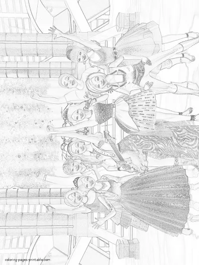 Barbie in Rock 'n Royals printable colouring pages