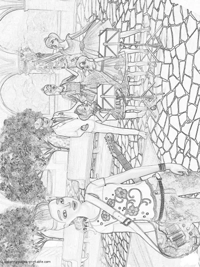 Barbie in Rock 'n Royals printable colouring pages