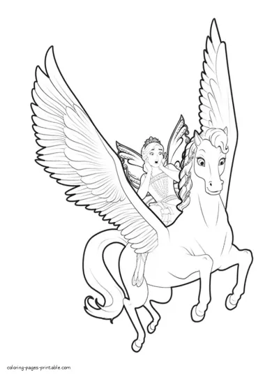 Barbie Mariposa coloring pages printable