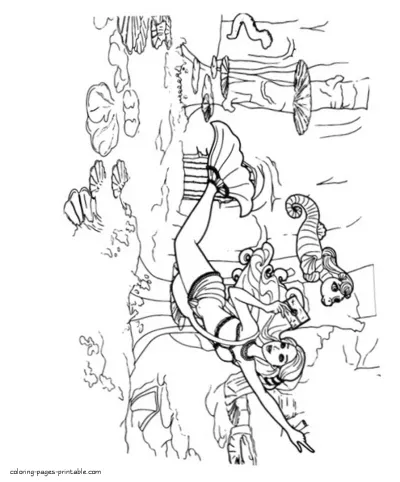 Barbie print out coloring pages