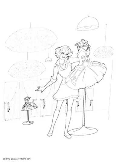 Barbie coloring book pages for girls