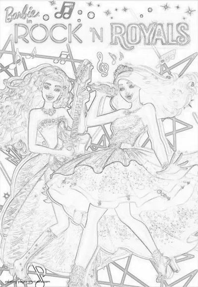 Barbie free coloring pages