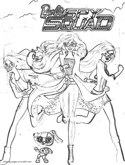 Free Barbie Spy Squad coloring pictures