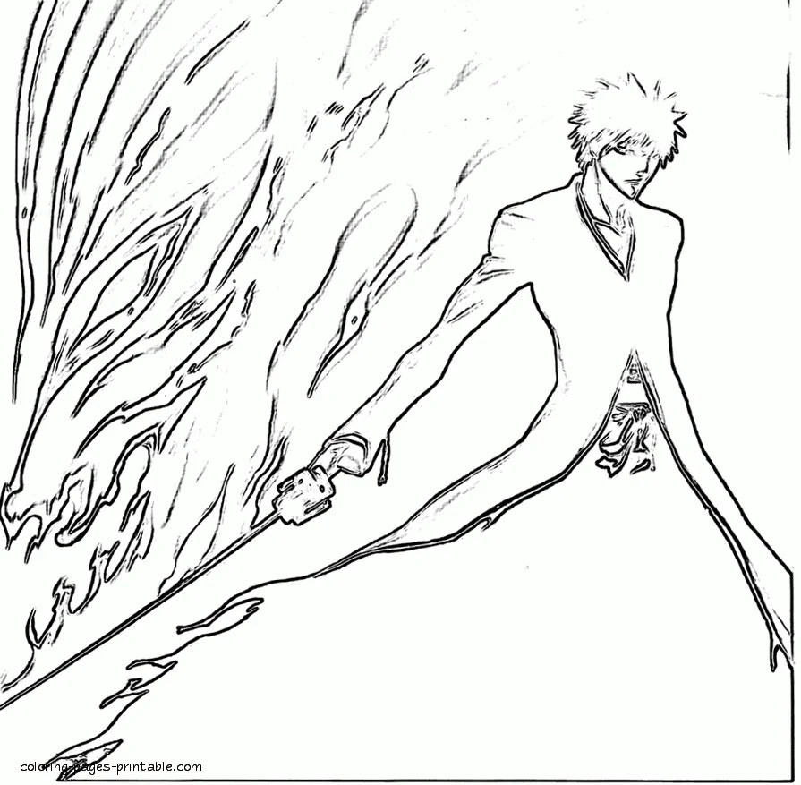 Bleach anime coloring pages Bleach anime coloring pages printable