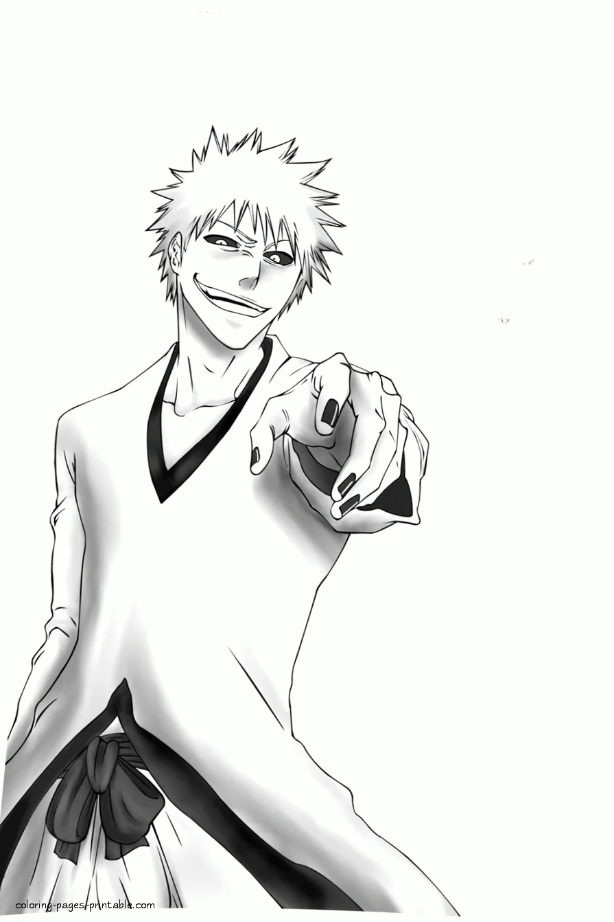 Manga coloring page. Ichigo Manga coloring page. Ichigo Kurosaki