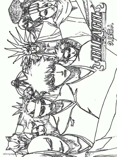 Bleach coloring pages to print for teens