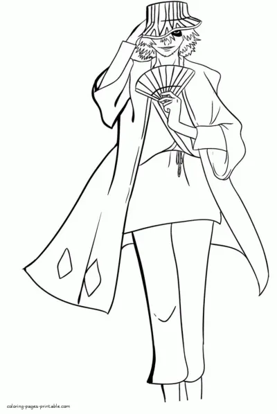 Bleach coloring pages of Kisuke Urahara