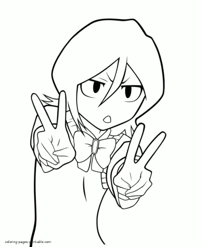 Bleach teens coloring pages. Rukia Kuchiki