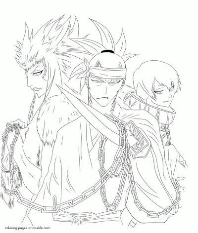 Bleach colouring characters to print