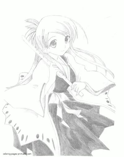 Bleach prinyable coloring page Orihime Inoue