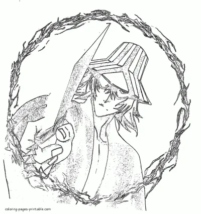 Kisuke Urahara. Printable coloring pages of Bleach