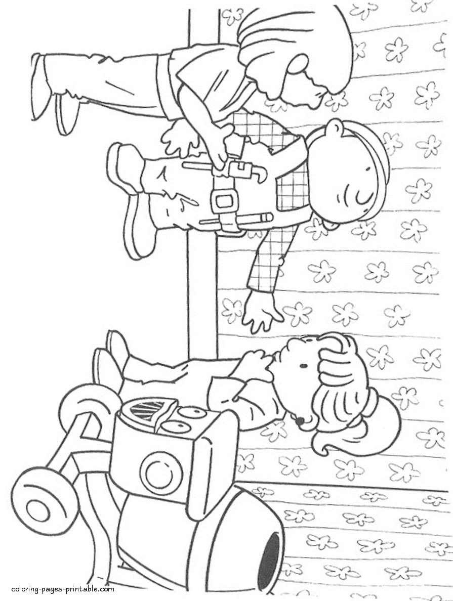 Bob the Builder coloring page for boys 4 Bob the Builder coloring page 4