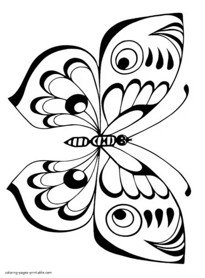 Free butterfly coloring pages for kids