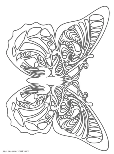 Butterflies colouring pages that you can print free