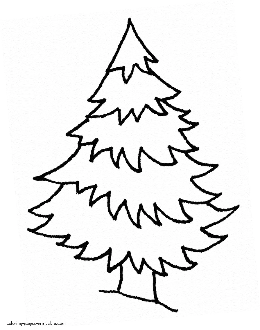 Spruce in the winter forest coloring page Spruce in the winter forest coloring page to print