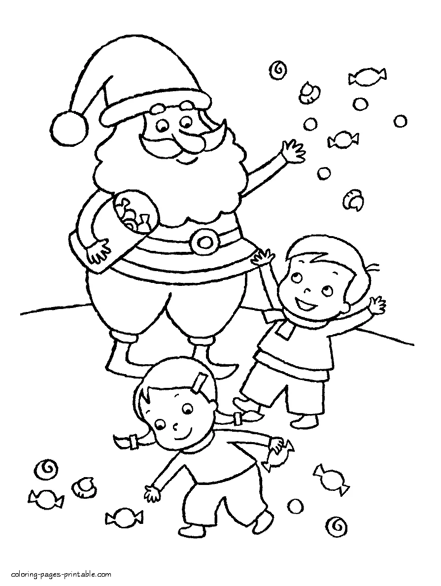 Free Santa coloring pages Free Santa coloring pages. Merry Christmas