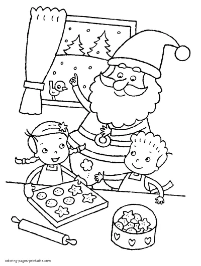 Christmas coloring pages for kids. Print out