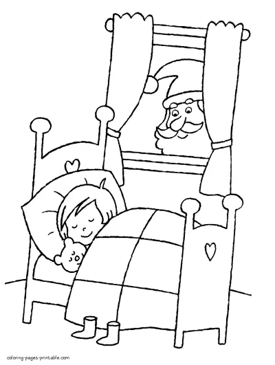 Santa coloring pages to print