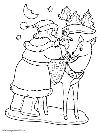 Christmas coloring pages. Santa Claus