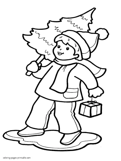 Holiday coloring pages. Christmas