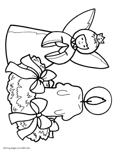 Christmas coloring pages printable free. Candle