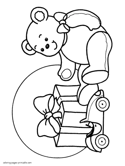 Christmas toys for kids coloring pages