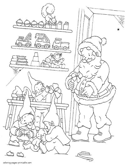 Santa Claus coloring pages for kids