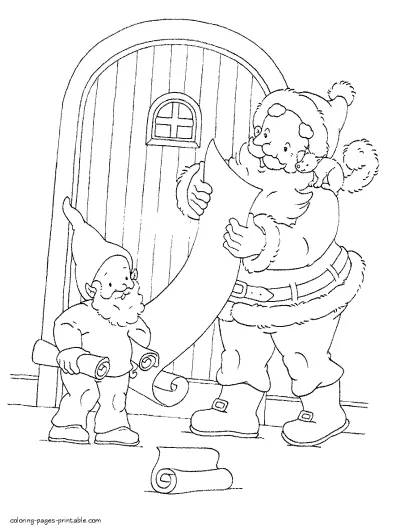 Cute Christmas coloring pages for print out