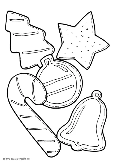 Christmas ornaments coloring pages for kids