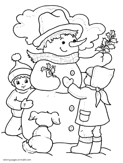 Christmas free coloring book pages