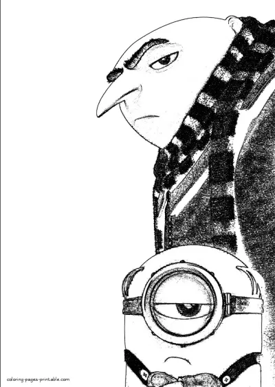 Gru coloring page. Despicable me 3 
